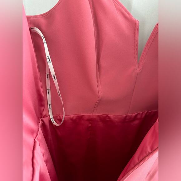 Revolve Bardot Kristen Peplum Dress in Melon Womens Size 8 - Picture 7 of 8